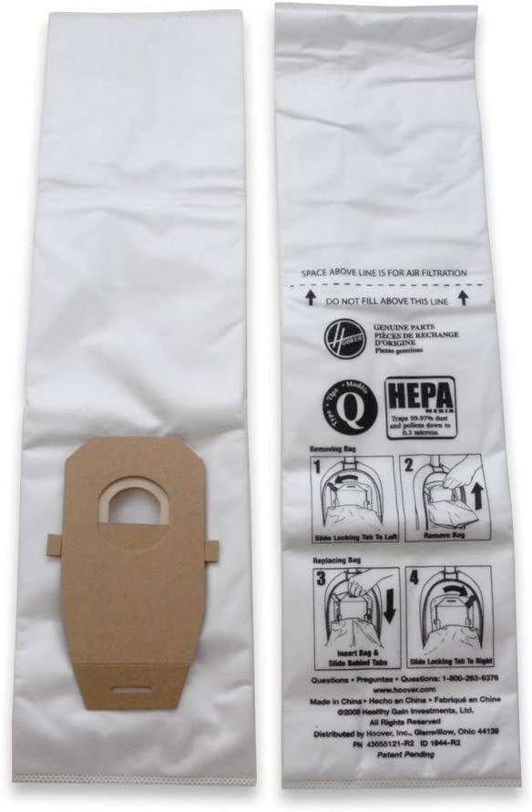 Hoover Platinum Type-Q HEPA Filter Vacuum Cleaner Bag, Part 902419001, for Upright UH30010COM, Pack of 2, AH10000, 2 Count